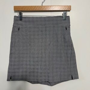 Athleta Black and White Plaid Soho Skort